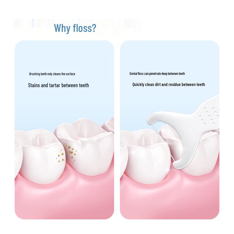 FAWNMUM Y-Shaped Back Teeth Dental Floss Picks