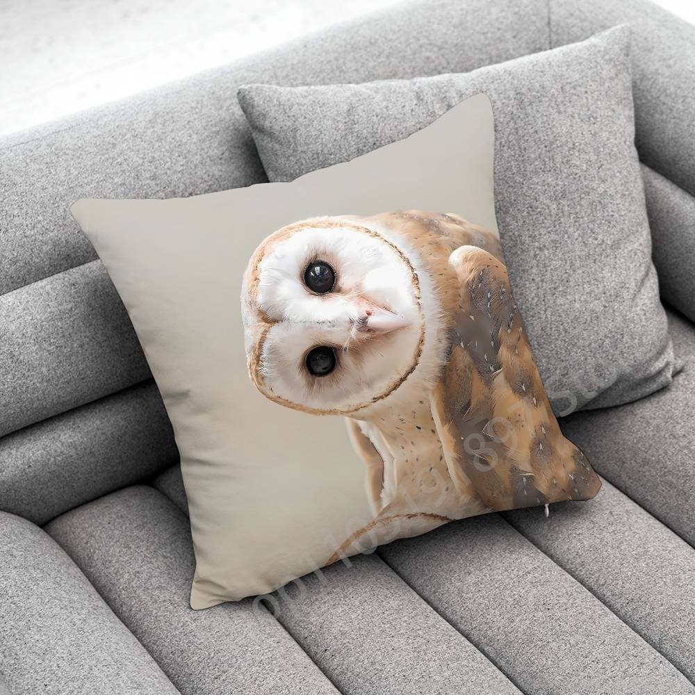 Nighthawk Night Owl Bird Throw Pillow Case For 50x50cm 30x30cm 55x55cm 45x45cm 40x40cm Square Bed Pillowcase Cover