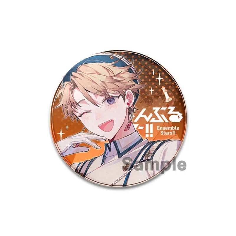 32/44/58mm Ensemble Stars Idol Round Brooch Cartoon Cosplay Badge Icons Lapel Pins for Backpack Gifts Sena Tsukinaga Sakuma Narukami
