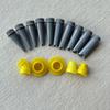 15Pcs Caulk Finisher Caulking Nozzle Tips Kit Replacement With Connection Bases For Bathroom Glass Doors V-Shaped Gluing Nozzle