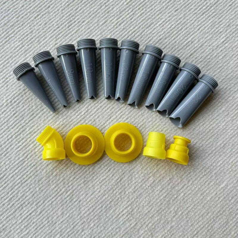 15Pcs Caulk Finisher Caulking Nozzle Tips Kit Replacement With Connection Bases For Bathroom Glass Doors V-Shaped Gluing Nozzle