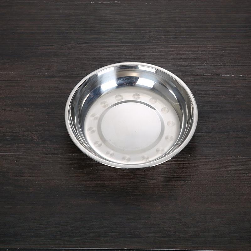 304 stainless steel plate shallow plate stainless steel plate barbecue serving Dim sum fruit