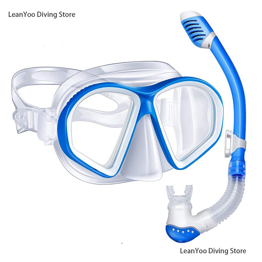 Comfort Silicone Kids Swimming Mask Gear - Dry Snorkelling Tube Children Scuba Diving Goggles Snorkel Set for Child