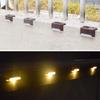 4ks solární napájení LED cesta ke schodišti světlo Venkovní zahradní plot Krajina nástěnná lampa