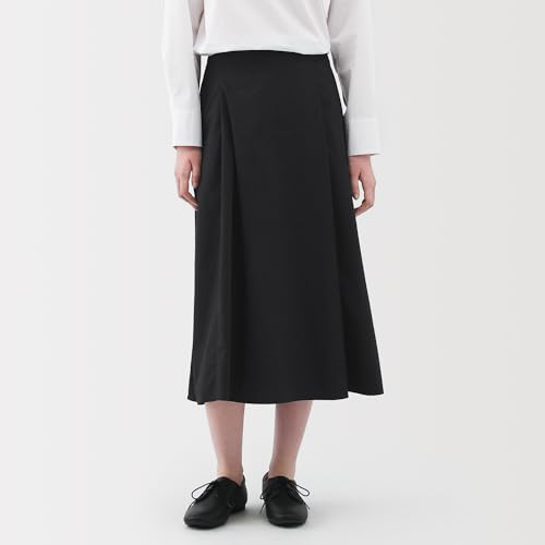 MUJI Women's Quick-Drying Broad Flare Skirt, Black, Size M, BE1VAA5S