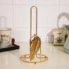 Iron Tree Paper Towel Holder Free Standing Gold Vertical Paper Shelf Decorative One-handed Tear Roll Paper Towel Holder