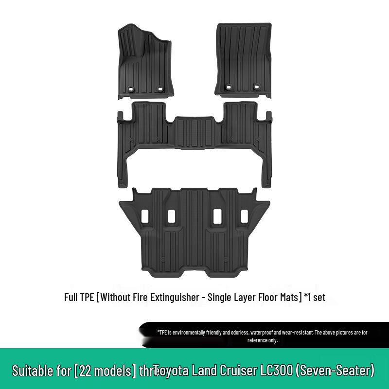 Custom-Fit TPE Floor Mats for Toyota Land Cruiser LC300 (2022 Model)