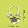 Doctoral Hat Graduation Cap Keychain 2026 Metal Pendant Gown Bag Keyring Fashionable Celebration Gift for College Students