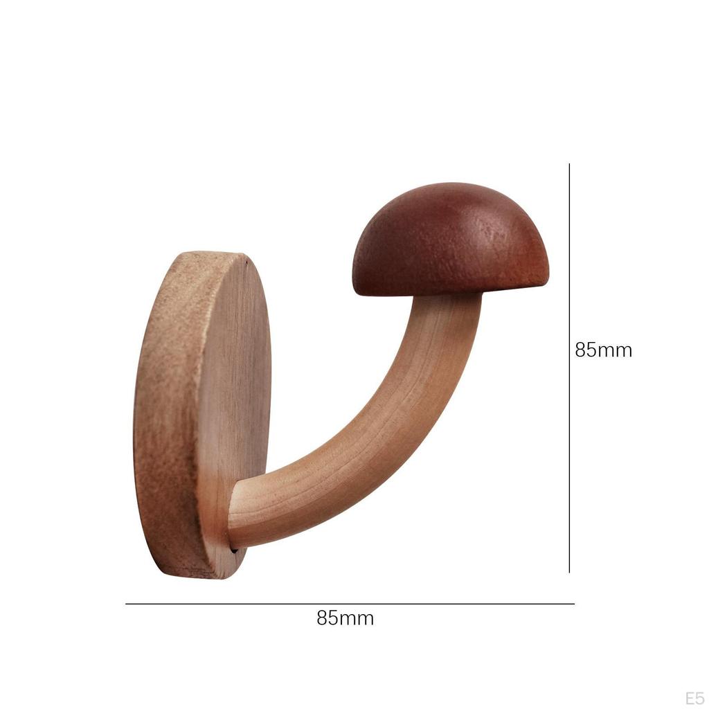 Hook, Wooden Coat Rear Door Hanger, Non-punch Hook for Kitchen, Door,