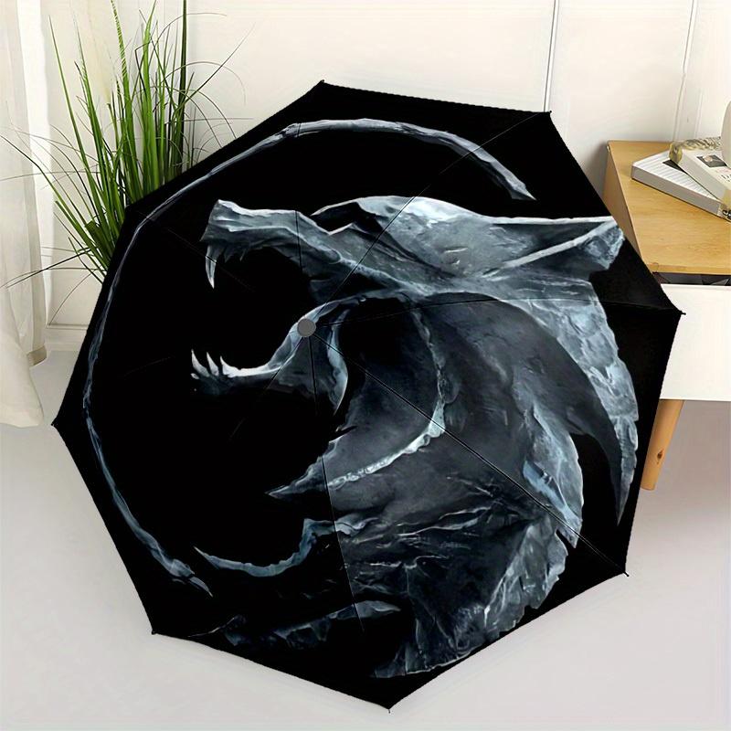 1pc The Witcher Automatic Opening/closing Umbrella, Foldable Sunshade, Perfect Gift for Friends, Durable Handle y250812101