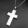 Collares Colgantes Cruz Salvador Crucifijo de Jesucristo Cristiano de Acero Inoxidable para Hombres Mujeres Color Plata Cadena Vintage Joyería Regalo