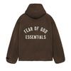 Giacca da Uomo Fear of God Essentials Giacca da Allenatore con Cappuccio in Nylon Testurizzato Marrone