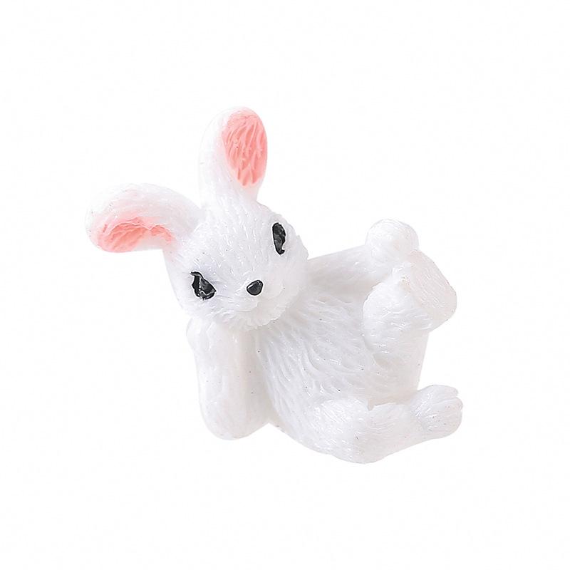 Rabbit Paradise: Cute Cartoon Rabbit Miniature Garden Ornaments - Colorful Resin Accessories & Crafts