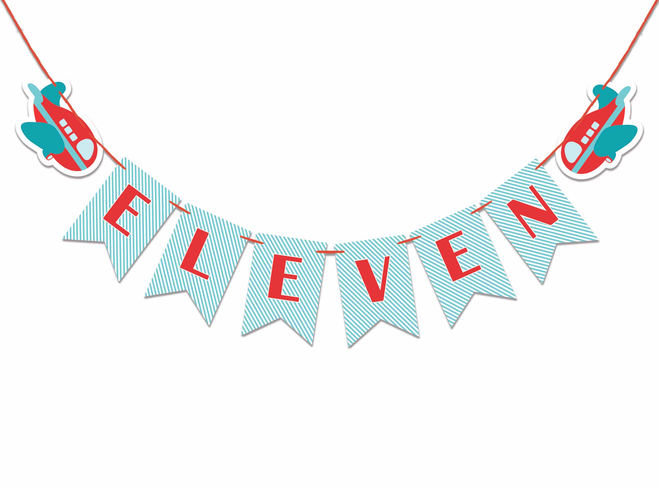 

Inkdotpot Прикраси для вечірки з днем ​​народження гірлянда для хлопчика з літаком, вимпел банер синій