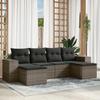 VidaXL Garden Lounge Set with Cushions 6 Pcs, Patio Sofas, Patio Furniture Set, Outdoor Furniture, Grey 3222919