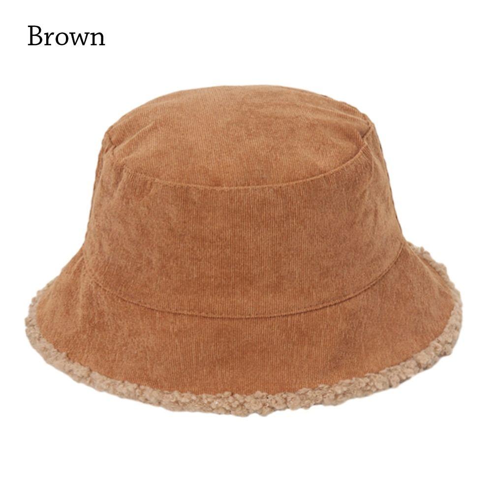 Warm Fisherman Cap Double Sided Panama Hat Winter Sun Cap  Men Women
