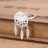 925 Sterling Silver Rings for Women Dreamcatcher Feather Tassel Resizable Rings Fine Jewelry Bague Anillos Wedding Party Gift