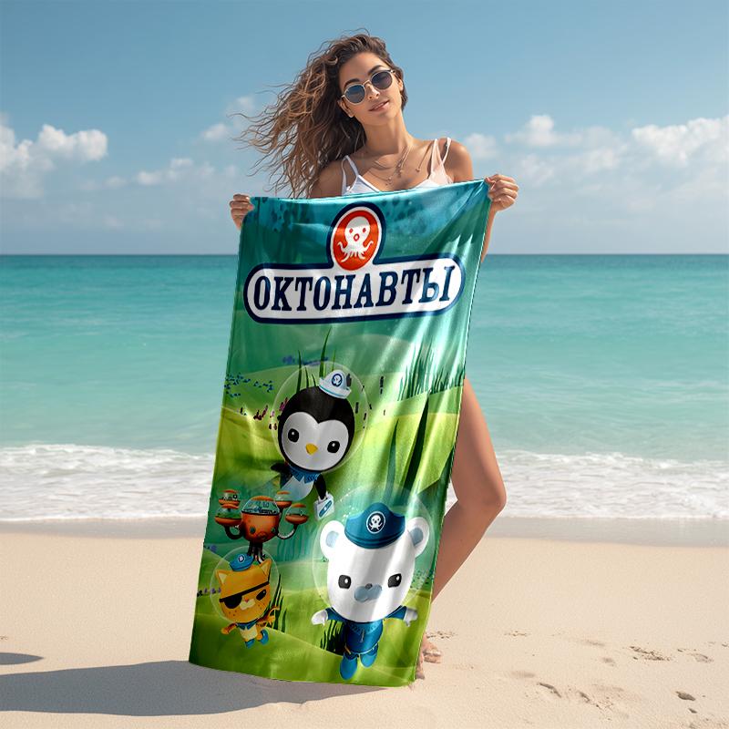 1pc OCTONAUTS1 Beach Towel, Comfortable and Thick, and Swimming/Bath/Picnic/Camping Towel, Suitable for Seaside Beaches