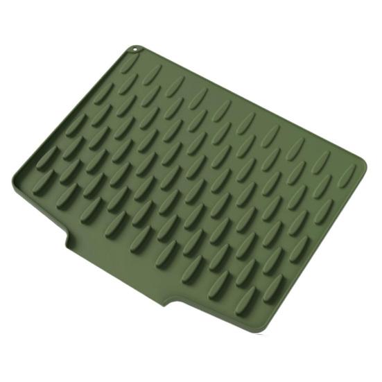Dish Drying Mat Silicone Heat Resistant Kitchen Countertop Mat Non-Slip Kitchen Drying Mat Protects Surfaces