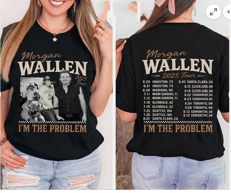 Morgan Wallen I m The Problem Tour 2025 Shirt, Morgan 2025 Concert Fan Shirt Unisex T-Shirt XXXXL