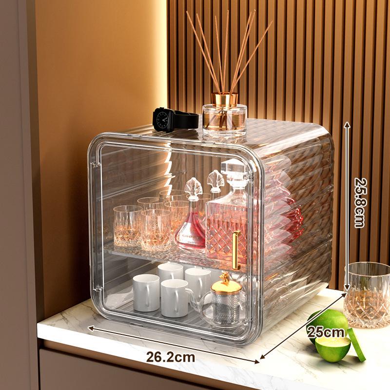 Пылезащищенный стеклянный держатель для чашек и коробка для сушки для чая, кофе и стаканов