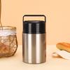 800ml Insulated Soup Jar Stainless Steel Large Capacity Thermal Cup Foldable Handle Double Layer Thermos Food Container Office