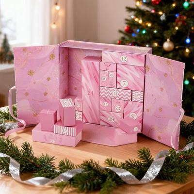 Weihnachten Leerer Adventskalender 2025 24 Tage DIY Nachfüllbare Weihnachts-Countdown-Geschenkboxen zum Verpacken von Geschenken Weihnachtsdekoration