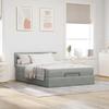 VidaXL Cadre de lit ottoman et matelas gris clair 140x190 velours, cadre de lit, cadre de lit rembourré, cadre de lit 3311699