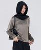 CHASECULT Women'S Velour Turtleneck T-Shirt - Khaki