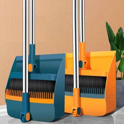 Brush Shovel Broom Dustpan Combination Set Vertical Folding Soft Fur Non-viscous Sweeping Broom 2 Pcs /set