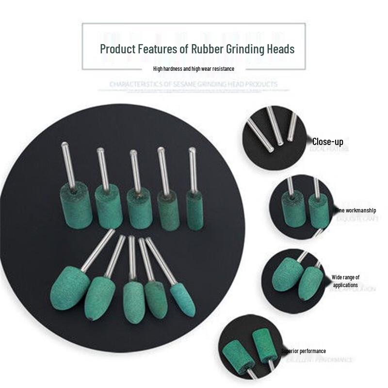 Blue Phoenix 3mm Shank Rubber Polishing Grinding Head