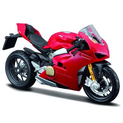 Bburago Escala Ducati Panigale V4 Rojo Motocicleta Modelo Diecast Coche Producto Terminado 1/18 / 18-51080