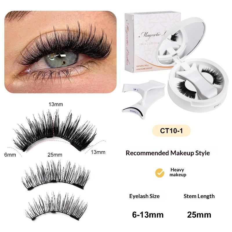 Kit de Pestañas Magnéticas para Aplicación sin Esfuerzo Pestañas Postizas Reutilizables de Larga Duración Con Estuche de Almacenamiento Para Maquillaje Diario