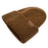 Korean Style Thick Knit Wool Hat for Men & Women - Windproof, Warm, Double Layered, Large Head, Autumn/Winter, Solid Color.