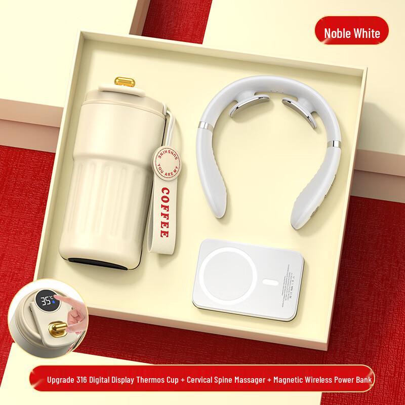 Allied Business Gift Set with Smart Thermos and Massager