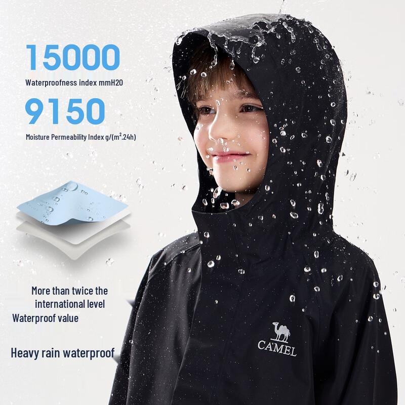 Camel Kids' Outdoor Windproof Waterproof Jacket