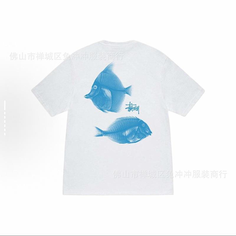 2025 new STU three standards complete spring and summer new tide brand classic cruise printed letters men and women with the same short sleeves