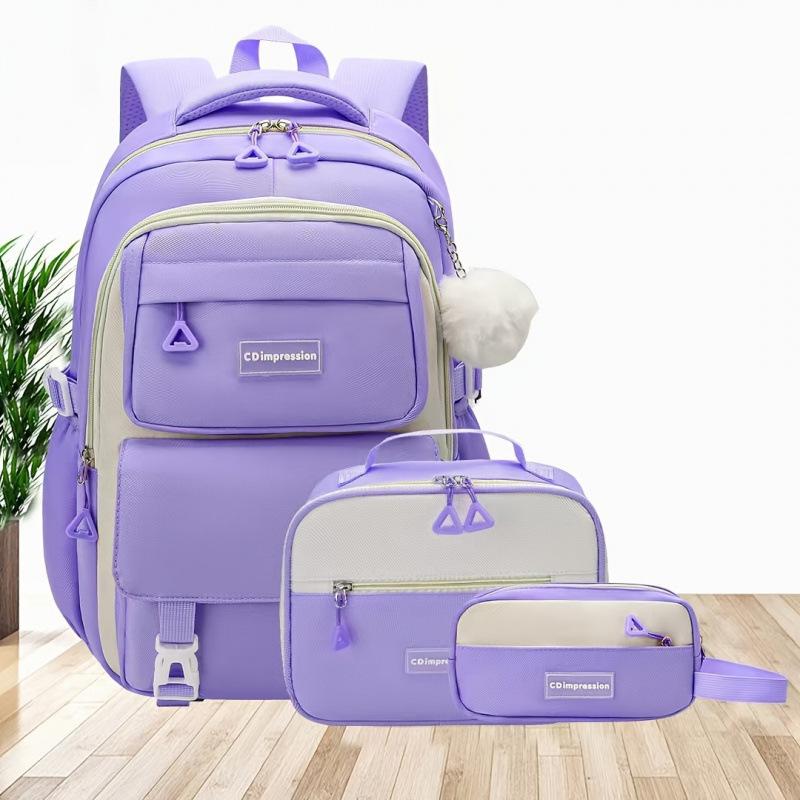 Grundschule Schultasche Dreiteiliges Kombinationsset Mädchen Freizeitrucksack