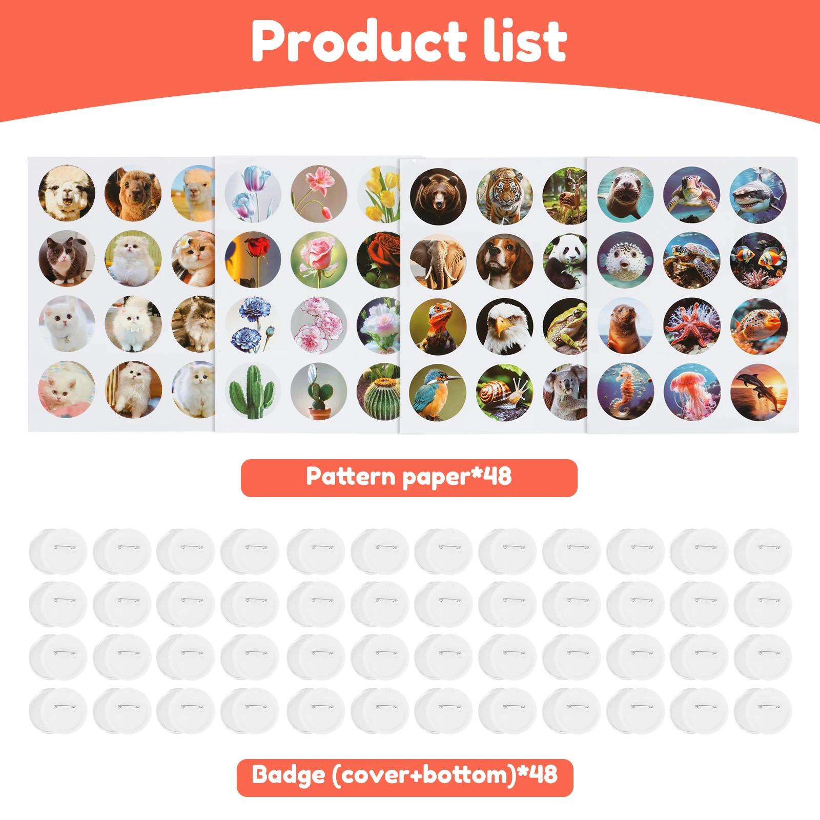 Badge Maker DIY Pin Button Maker Machine Badge Making Kit Hand Button Maker for School Projects Christmas Festive Activities
