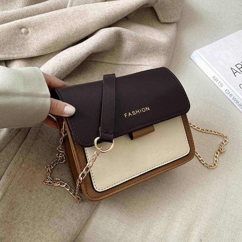 Women Bag  New Fashion PU FLAP Chains Casual Patchwork Hasp SOFT Shoulder Bags Handbags Pures And Bags Crossbody