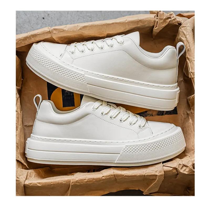 High-Quality Fashion Thick Bottom Canvas Board Shoes Men's Breathable Flat Designer Lace-Up Oxford Shoes Outdoor Running Shoes