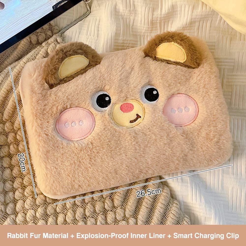 Leak Proof Hot Water Bag Soft Cartoon Animals Cover Winter Hand Warmer Bag Cute Hot Water Bottles