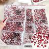 King Fan Super Sparkly Red Rhinestone Nail Art Decorations - Round Flat-Bottom Crystal Stickers for DIY Wearable Nail Accessories
