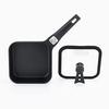 Doshisha "Sutto" Square Frying Pan, 18x6cm, All Heat Source Compatible (Gas and Induction), Black, Deep Type