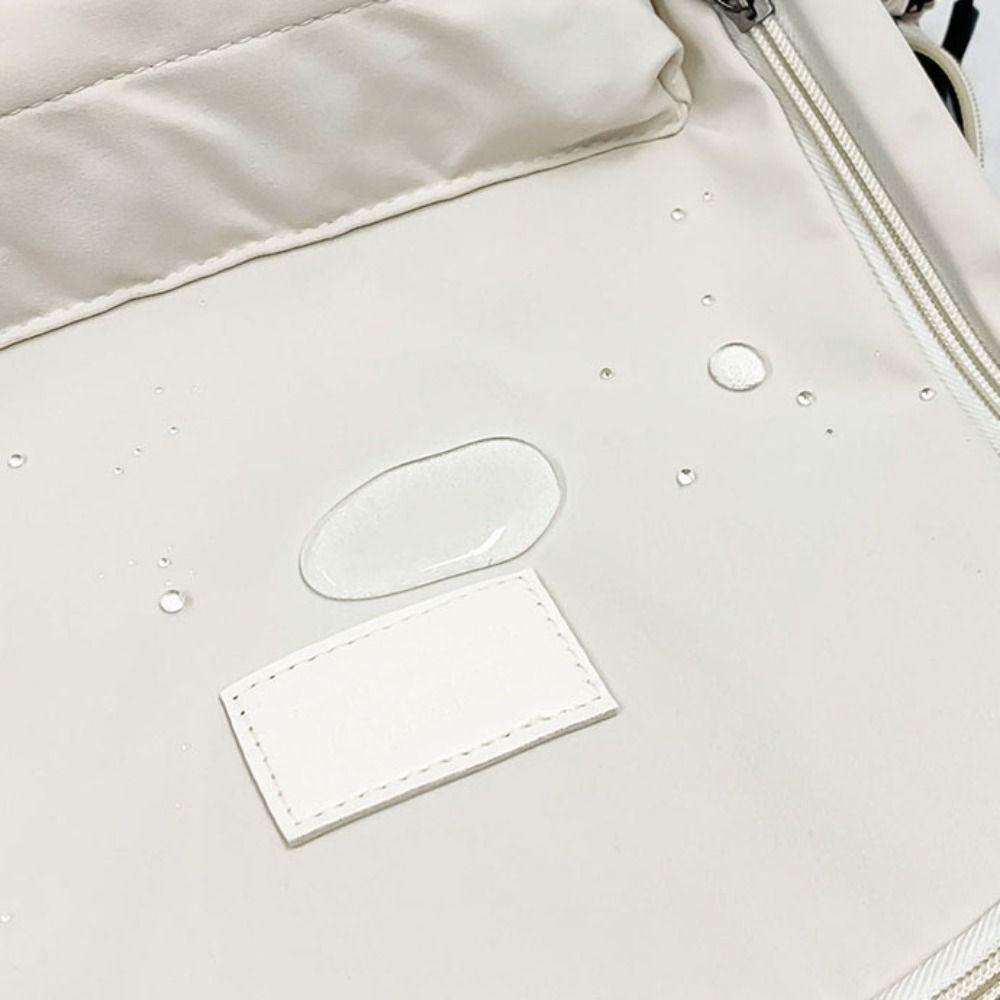 Solid Color Laptop School Bag Oxford College Backpack Durable Large Capacity Backpack  Men Women