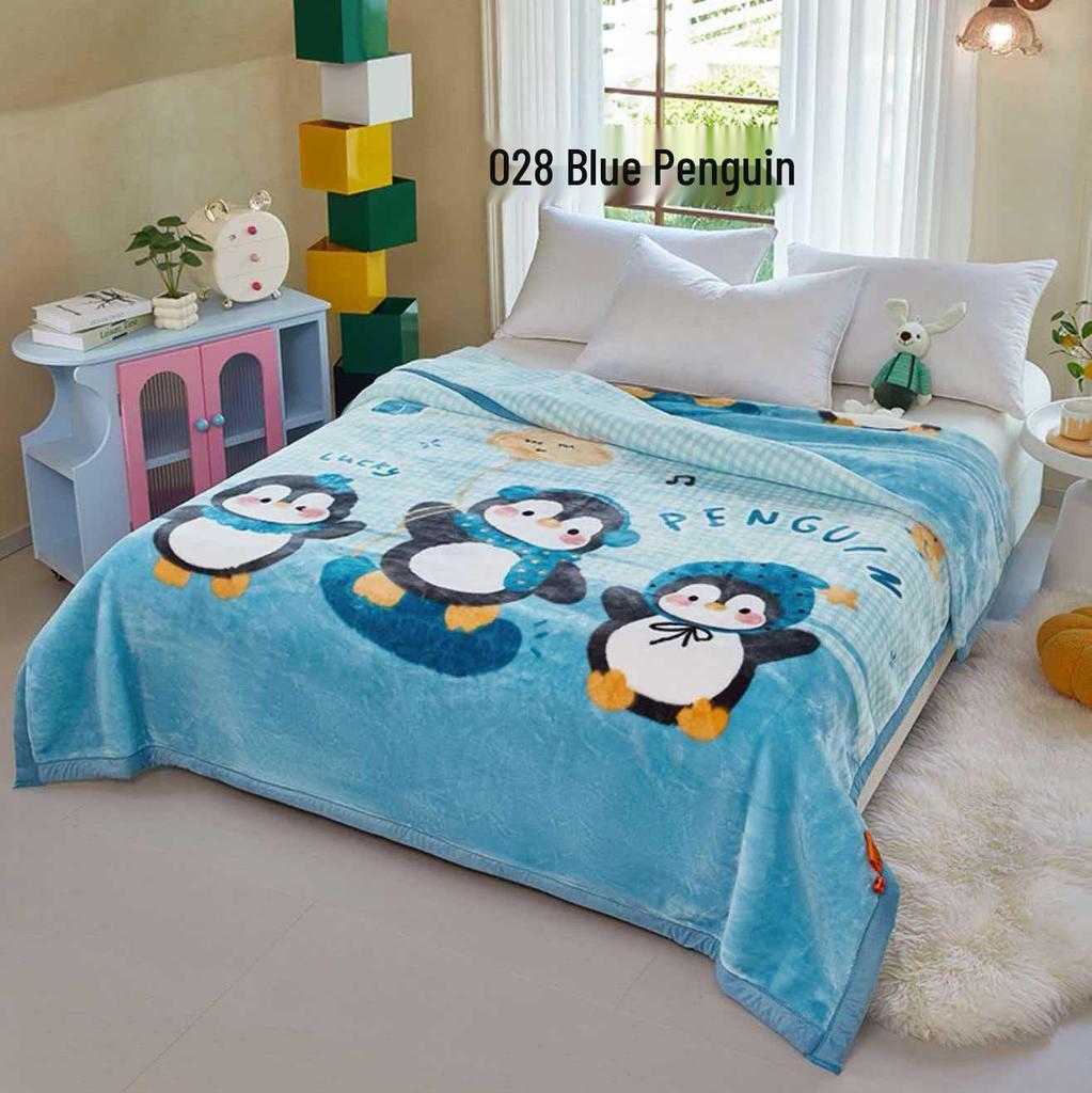 E-commerce Thickened Double-Layer Raschel Blanket: Red Wedding, Office Nap, Sofa Cover