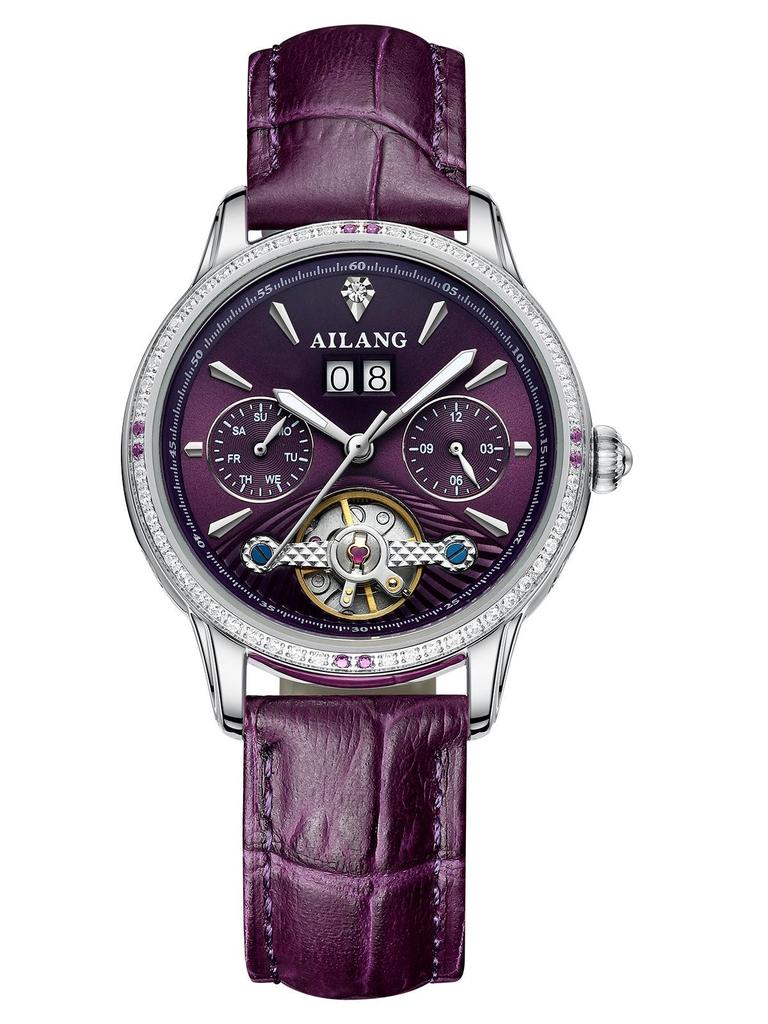 AI Lang Ladies' Diamond-Studded Automatic Watch - Fashionable, Multifunctional, Waterproof Wristwatch