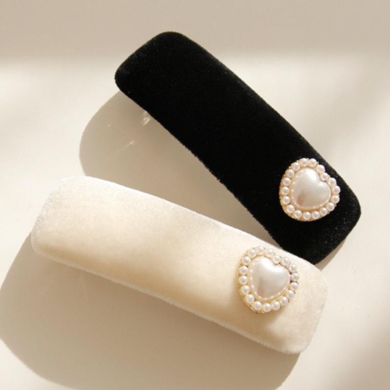 

J.Lauren Heart Pearl Point Auto Hair Pin H0923 ivory