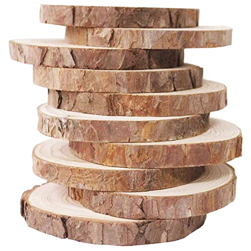 

Wooden Slices Natural Wood 15 Pieces 9-10CM DIY Parts Wooden Log Slices Disc for DIY Crafts Shipped in 3-5 working days