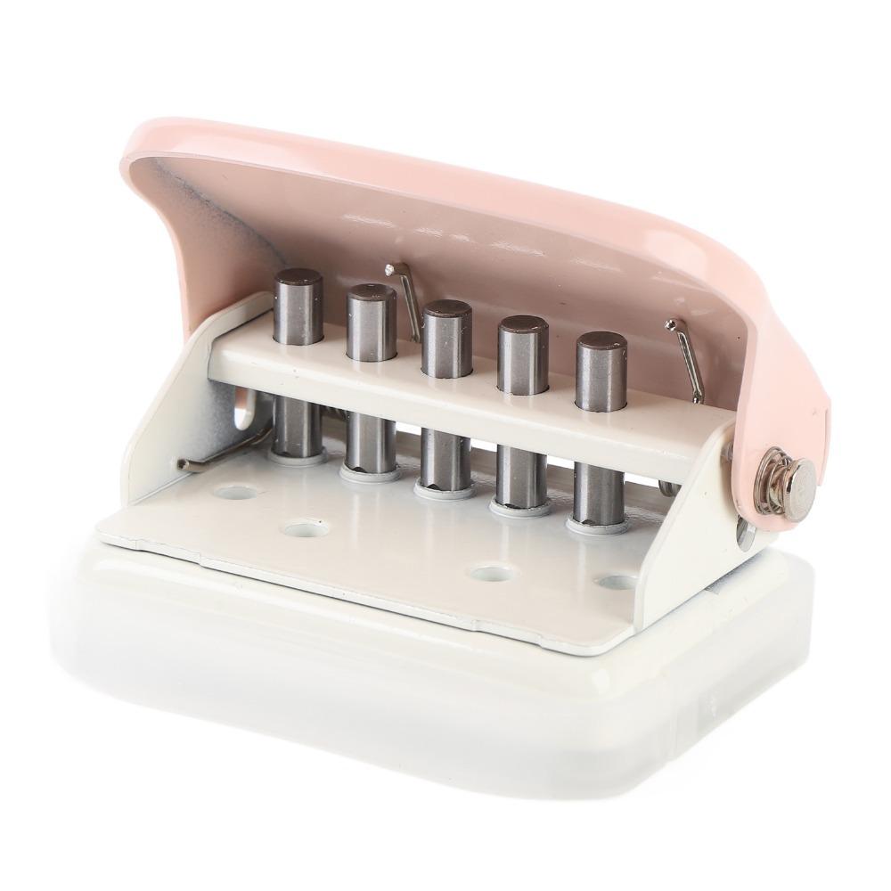 5.5mm Hole Diameter 5 Hole Paper Puncher Metal Binding Hole Puncher Mini Hole Puncher for Home